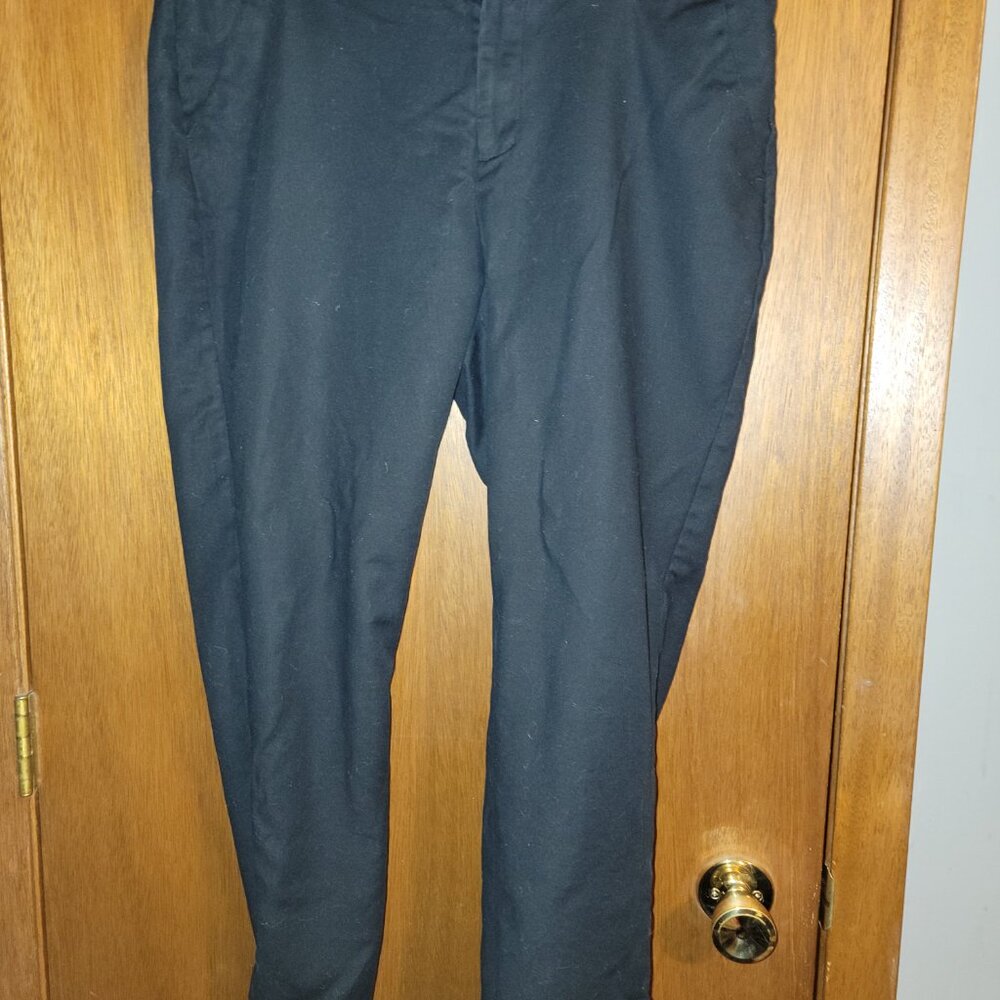 A New Day Ankle Pants Black Size 12 Career Ankle Slits Khaki Dress
